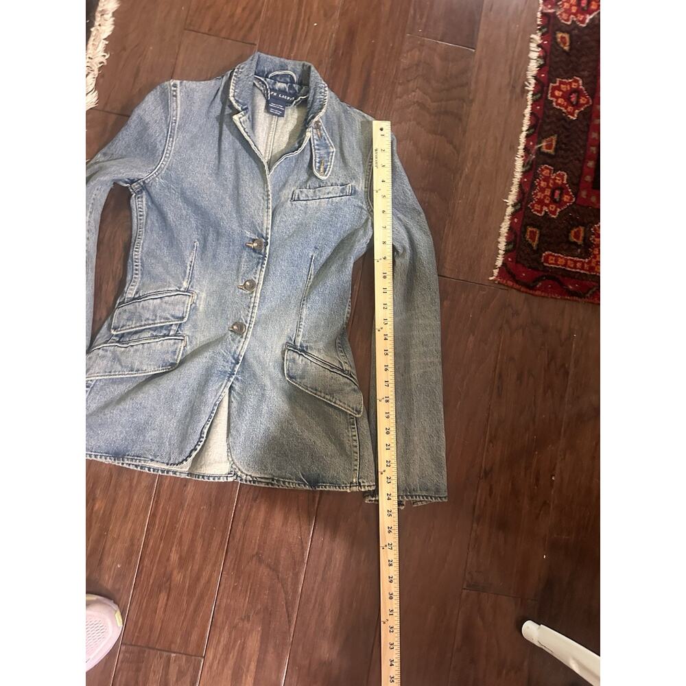 Vintage Ralph Lauren Y2K Blue Label Denim Jacket 2 Corset Fit neck piece - Picture 14 of 14